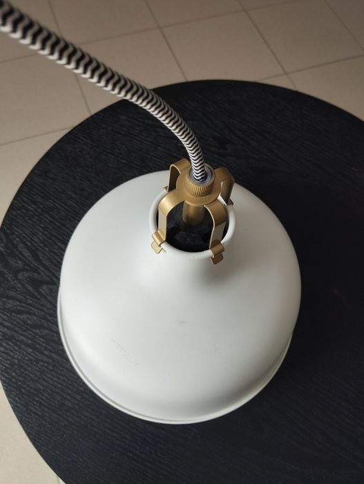 Candeeiro de teto suspenso metal branco dourado IKEA