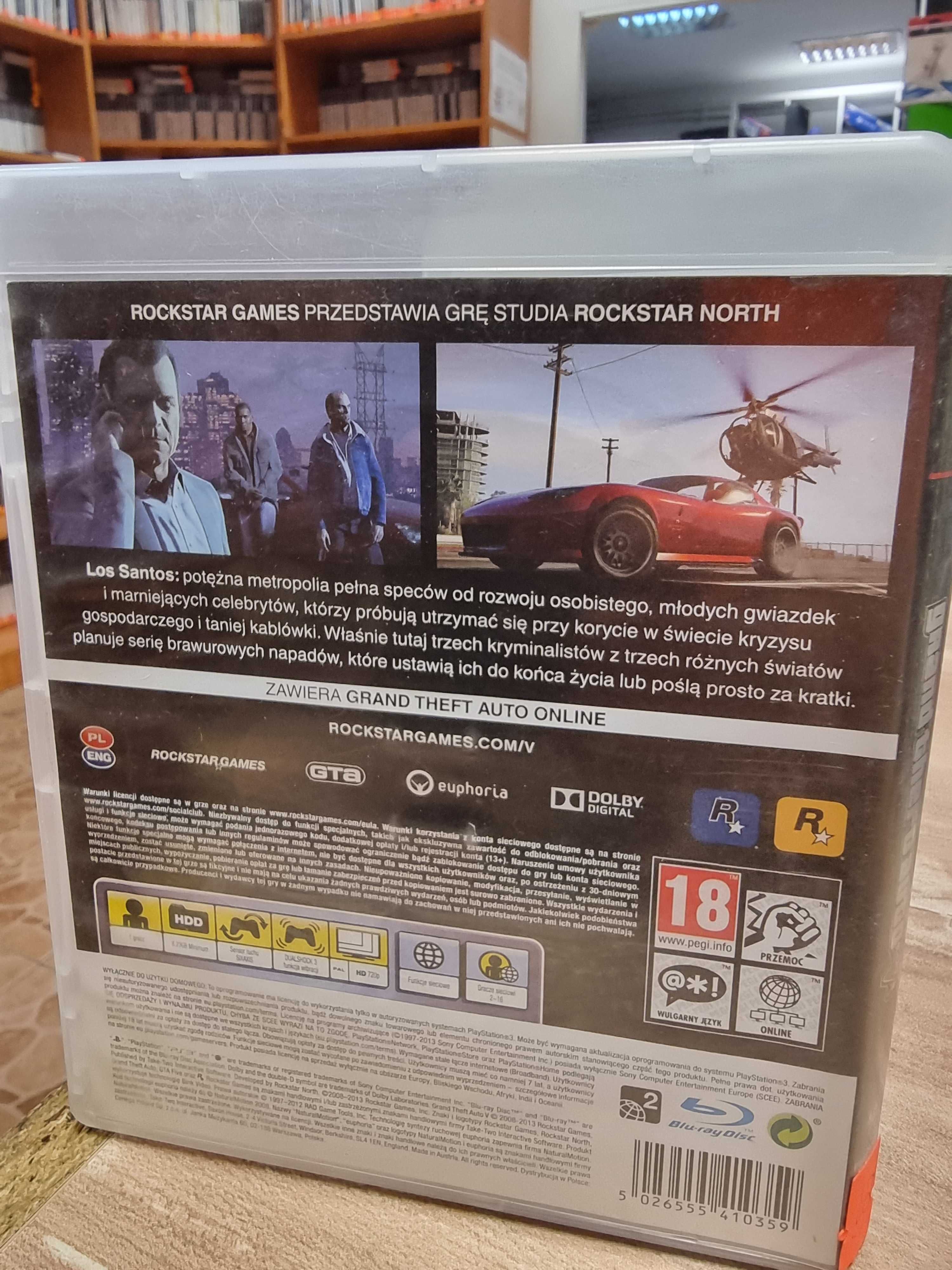 Grand Theft Auto GTA Five 5 V PS3 PL SklepRetroWWA Wysyłka Wymiana