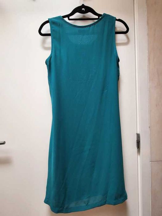 Vestido Azul Petróleo com Farripas (NOVO)