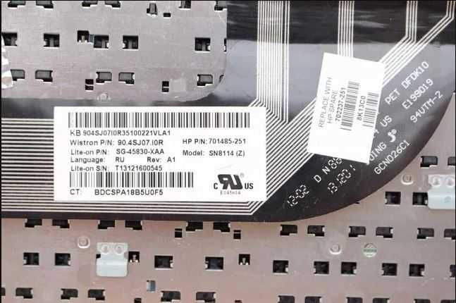 Клавіатура для ноутбука HP ProBook 4540S 4545S 4740S поклавішно кнопки