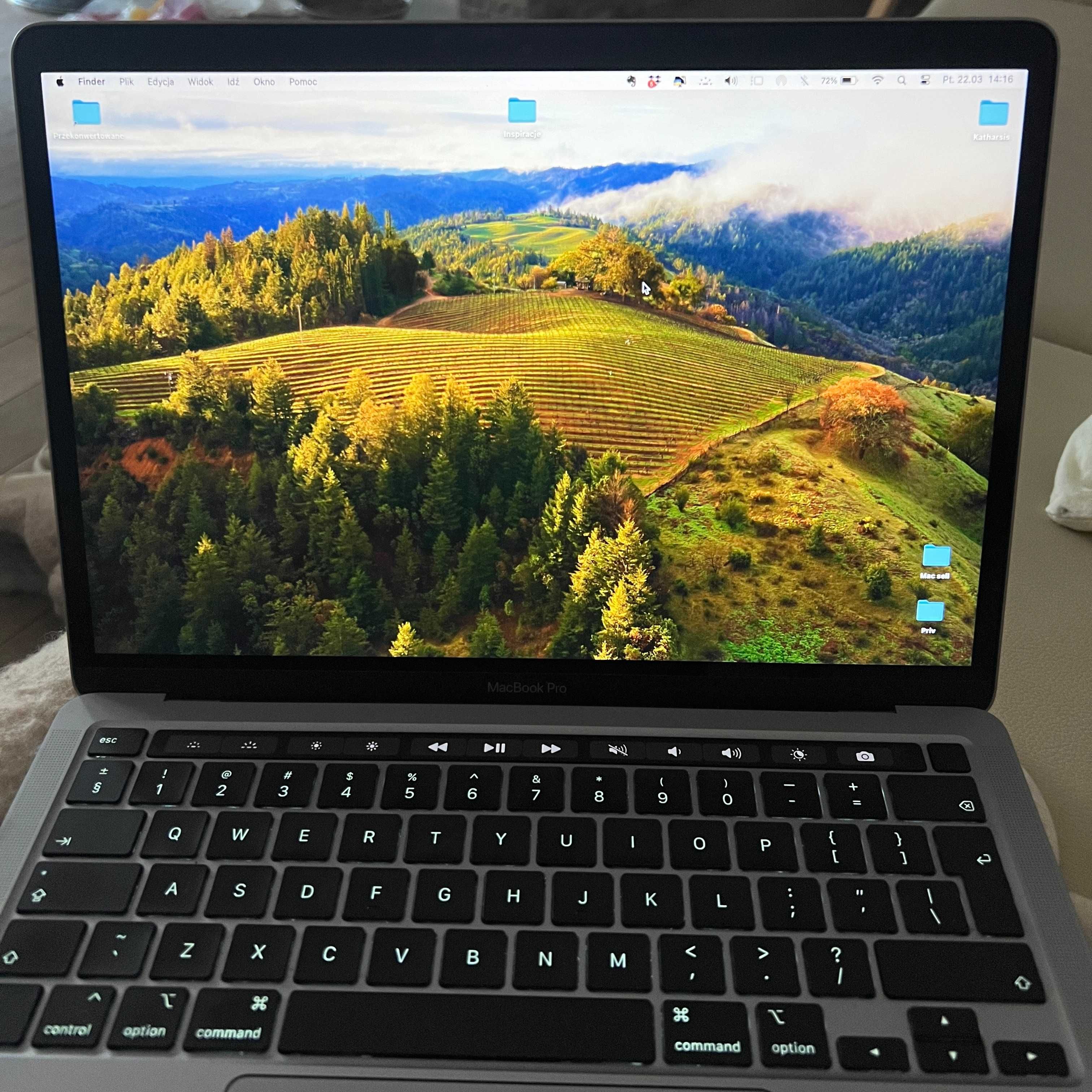 MacBook Pro 13" A2289, 2020 r., Intel i5, 2 porty, 16 GB RAM - zadbany