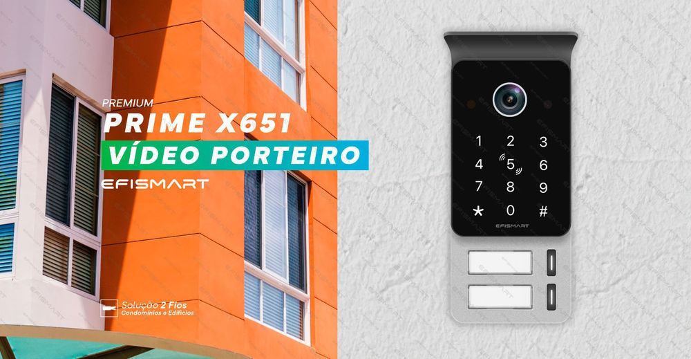 Vídeo Porteiro Posto Externo 2MP Teclado|2Botões Prime X651 EFISMART