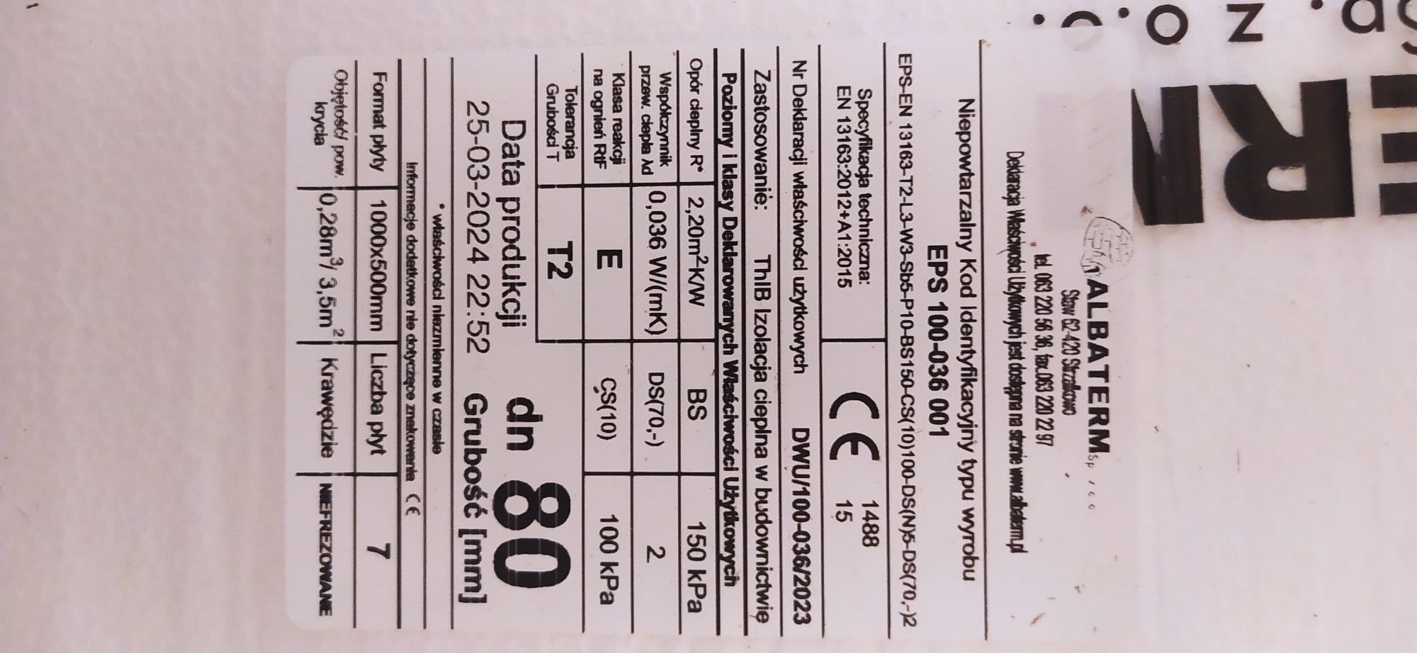 60zl paczka 5  i 10 cm  styropian dach podłoga Albaterm eps 100, 032