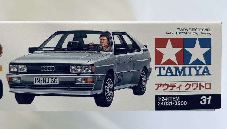 Samochód Audi Quattro model do sklejania Tamiya 24031