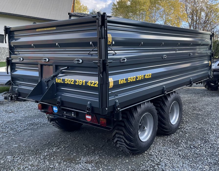 Przyczepa Tandem jednoosiowa wywrotka kiper 3 strony transport gratis