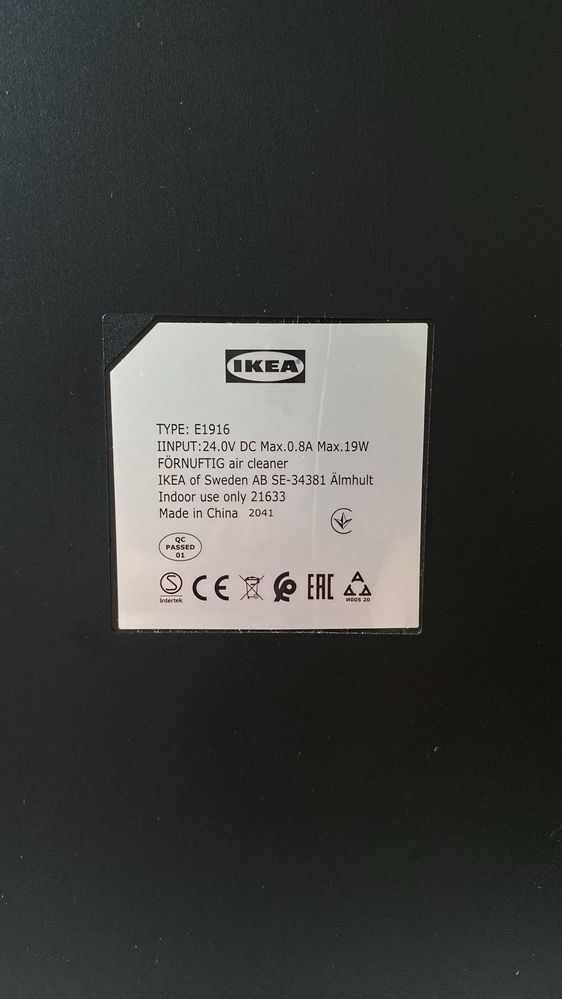 FÖRNUFTIG oczyszczacz powietrza IKEA