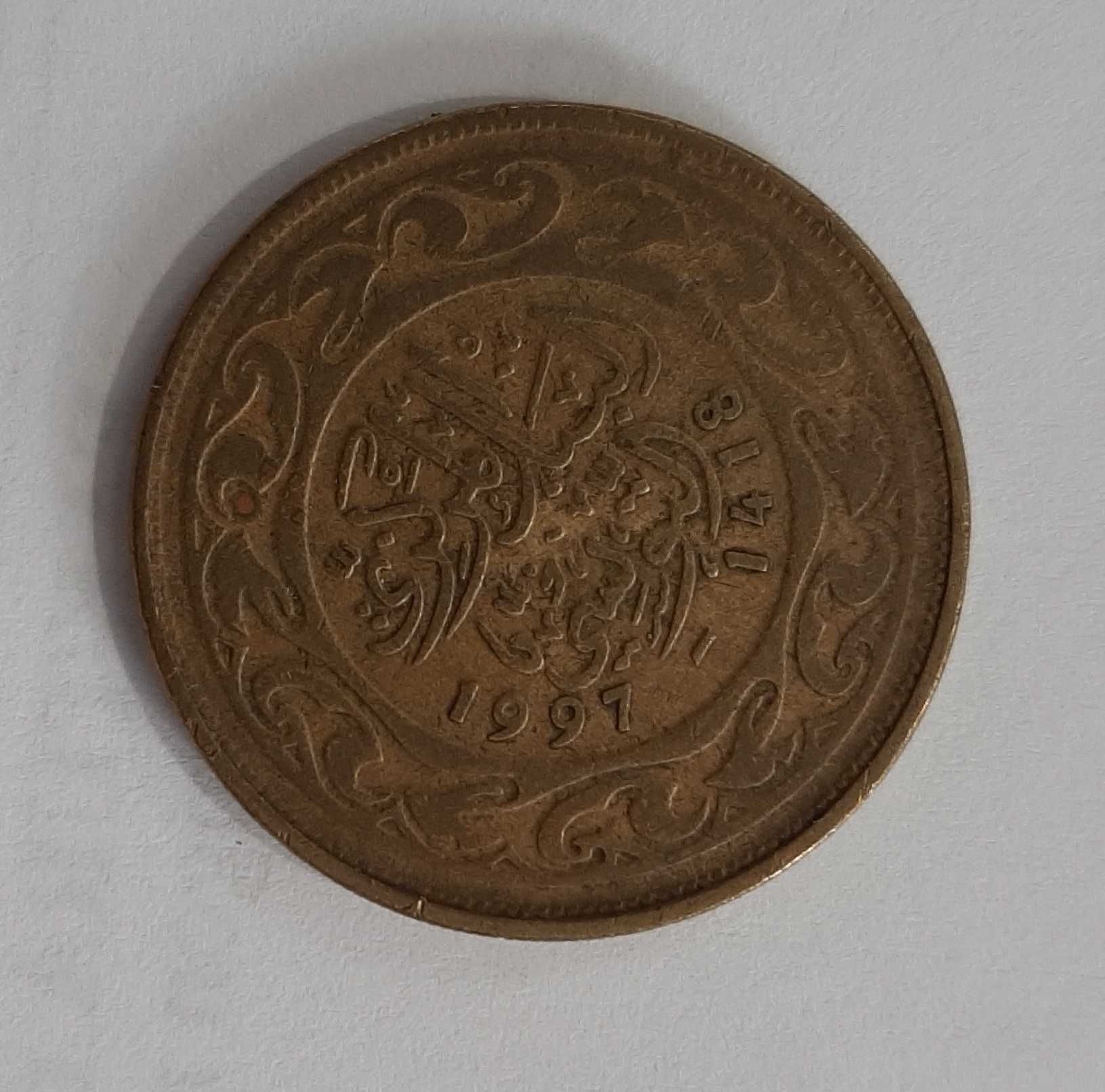 Moneta Tunezja. 100 milimów. 1997 r.