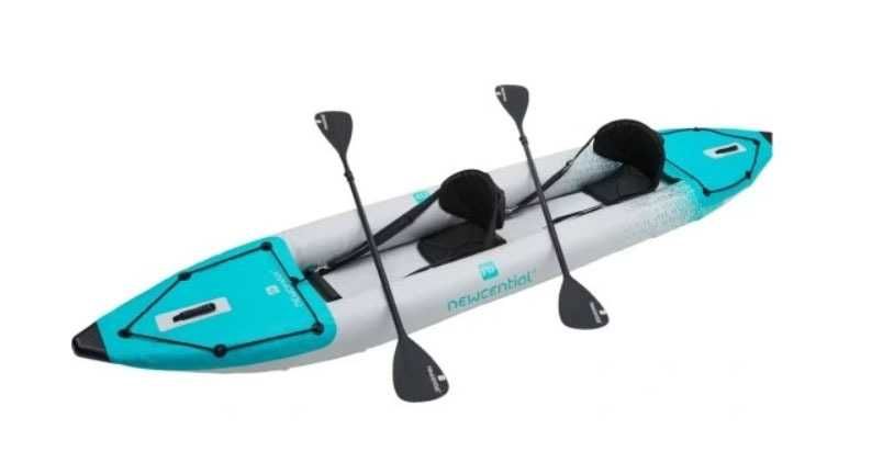 Dwuosobowy Kajak Dmuchany NEWCENTIAL 378 cm 2 Wiosła Pompka