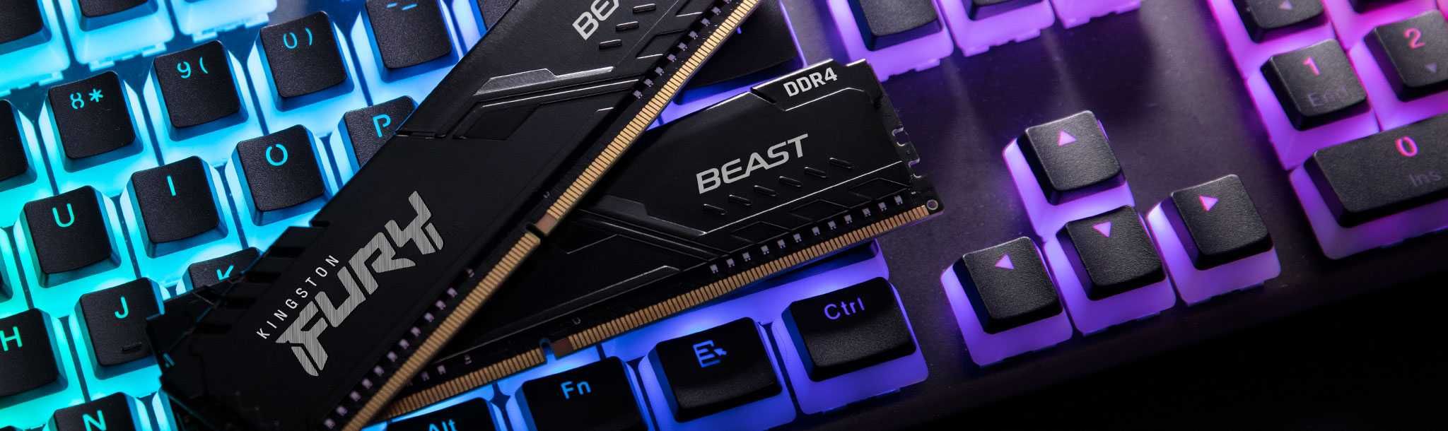 Новый модуль памяти Kingston FURY Beast DDR4 2666MT/s  8GB (1x8GB)