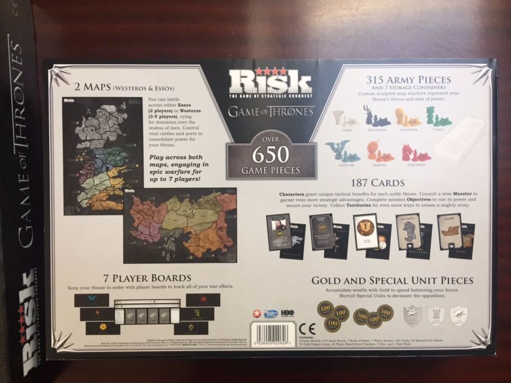 Risk e Monopoly Game of Thrones collectors edition