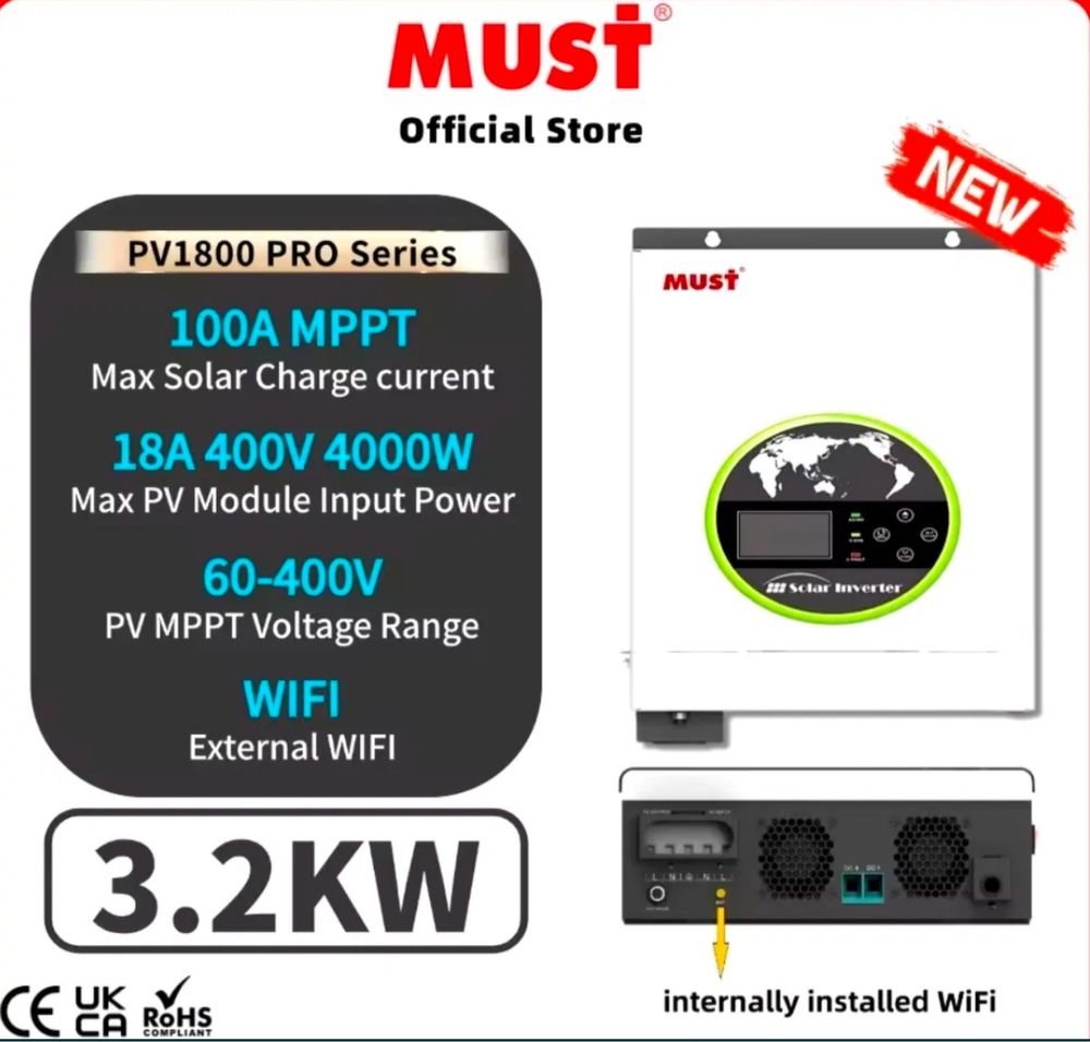 Гібридний Інвертор Must PV18-3224 Pro 3200W