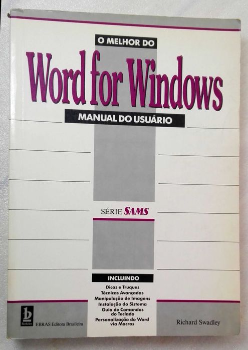 Livro Word for Windows - Manual Usuário