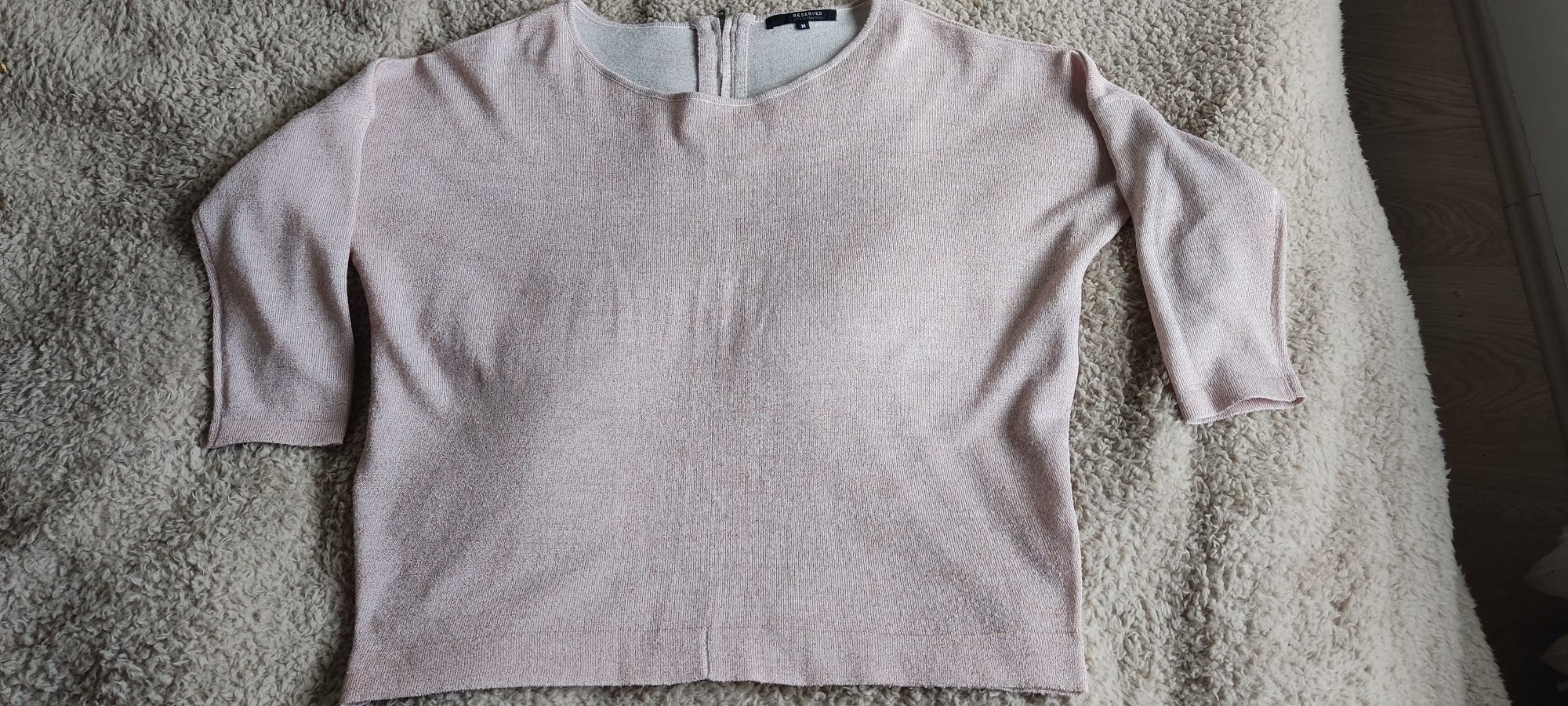 Bladoróżowy sweter M