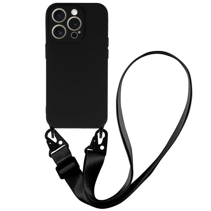 Strap Silicone Case Do Iphone 13 Pro Max Wzór 2 Czarny