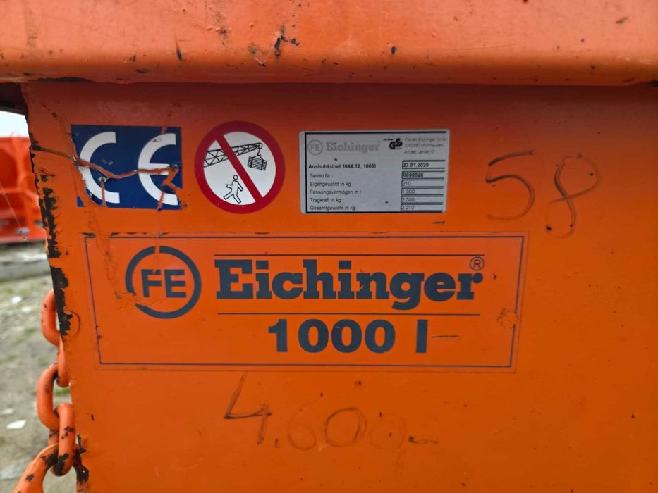 Pojemnik zbiornik dźwigowy 1000L SAMOWYŁADOWCZY EICHINGER Gruz NR. 58