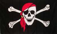 Пиратский флаг пиратов Веселый Роджер в бандане 90*60/150*90 прапор