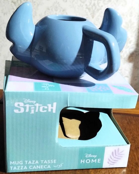 Caneca Taça Stitch Cerâmica Original Disney