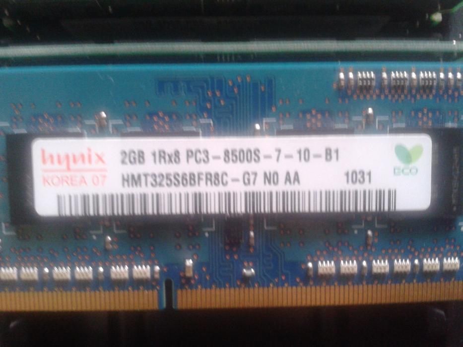 SO-DIMM DDR3 2GB 1066;1333;1600 MHz - Intel/AMD