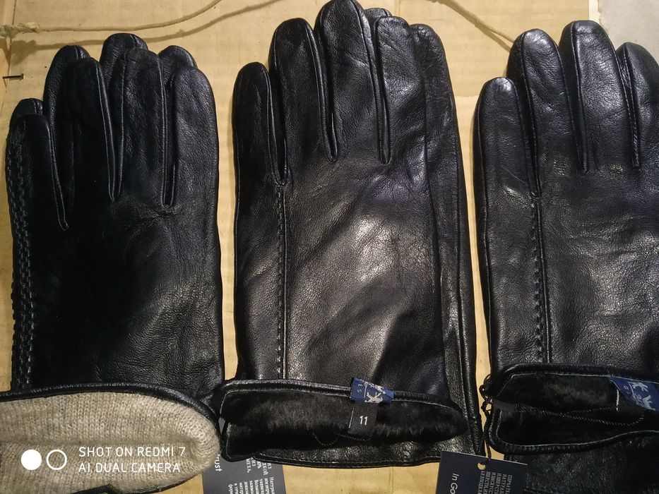Новые перчатки мужские натуральная кожа Touch screen сенсорные унисекс