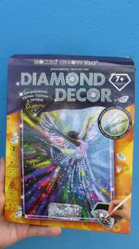 Набор для декорирование картины стразами и глиттером «Diamond Decor»