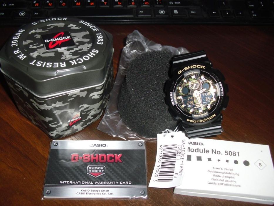 Мужские часы CASIO G-SHOCK GA-100CF-1A9ER Оригинал