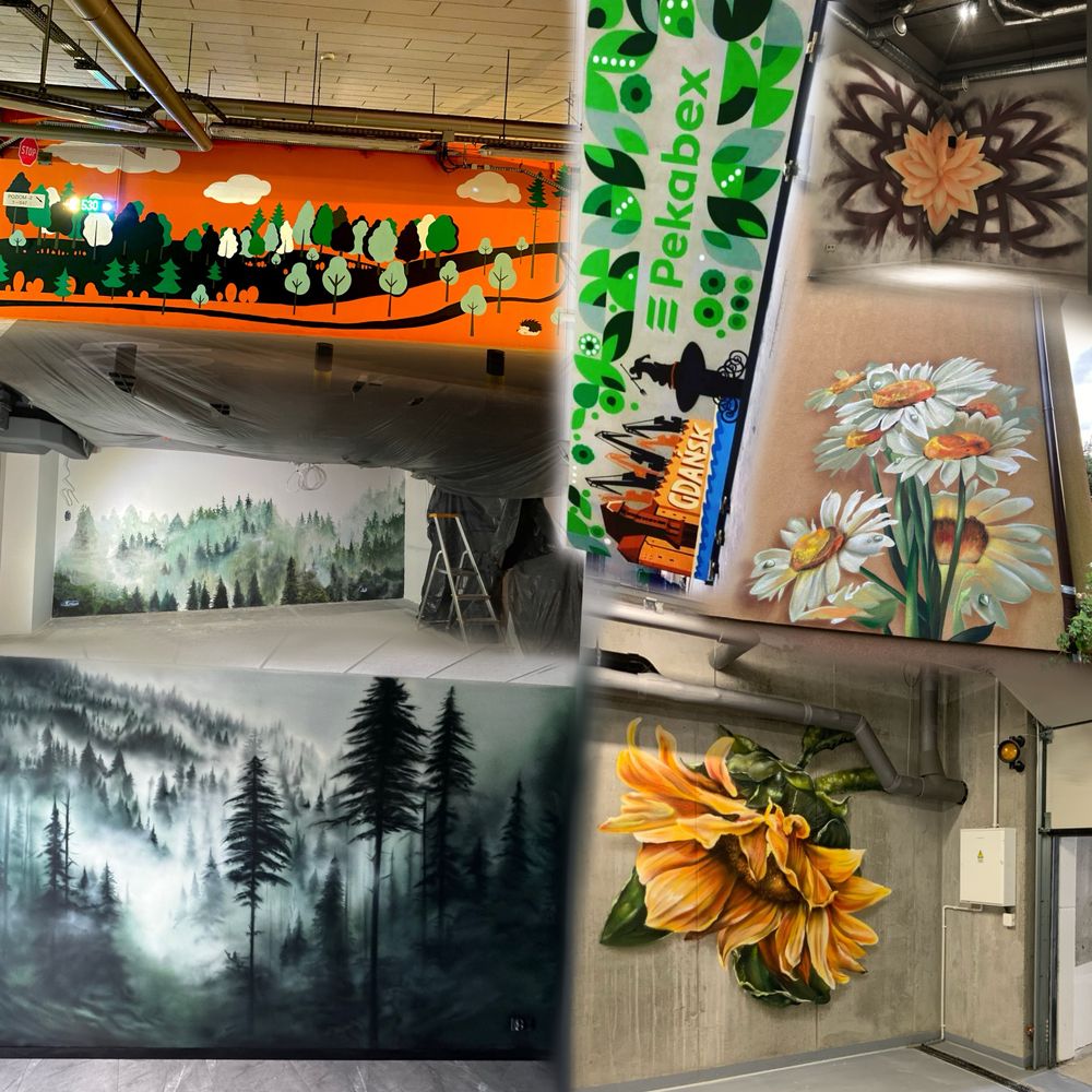 Artystyczne Malowanie Mural Murale Graffiti Aerograf Airbrush