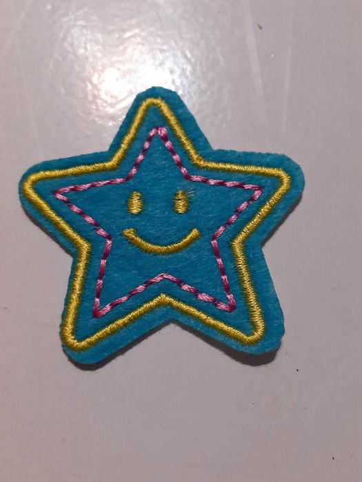 Naszywki. Serca niebieskie. 9 sztuk.