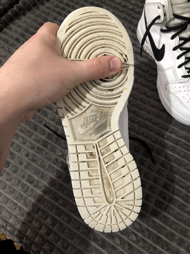 NIKE DUNK RETRO (39-40) 25-25.5см High кеды кроссовки мужские белые