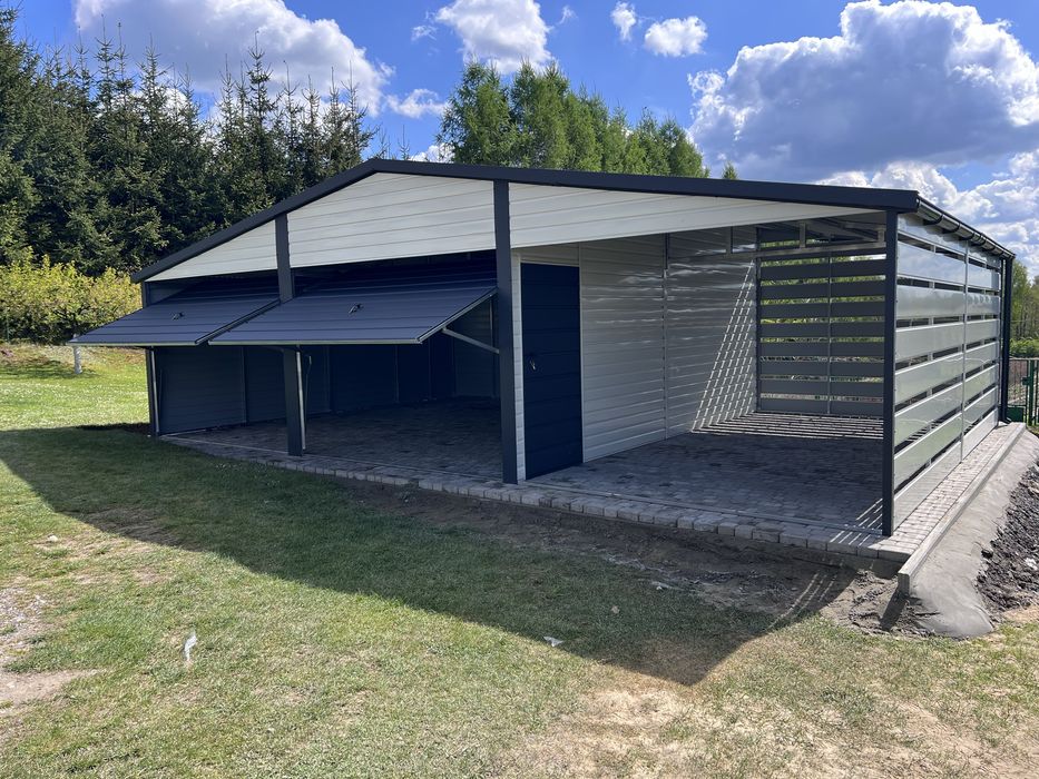 Garaż blaszany biały 9x6 9x7 9x8 8x6 8x7