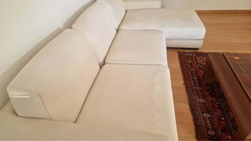 Sofá modular branco 3 metros excelente qualidade recilha urgente