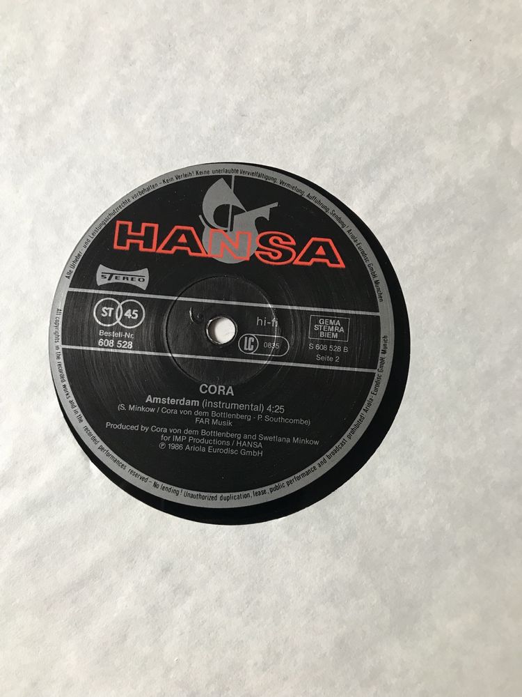 CORA - In The Name Of Love/ Amsterdam. Pakiet 2 winyli ,Italo.