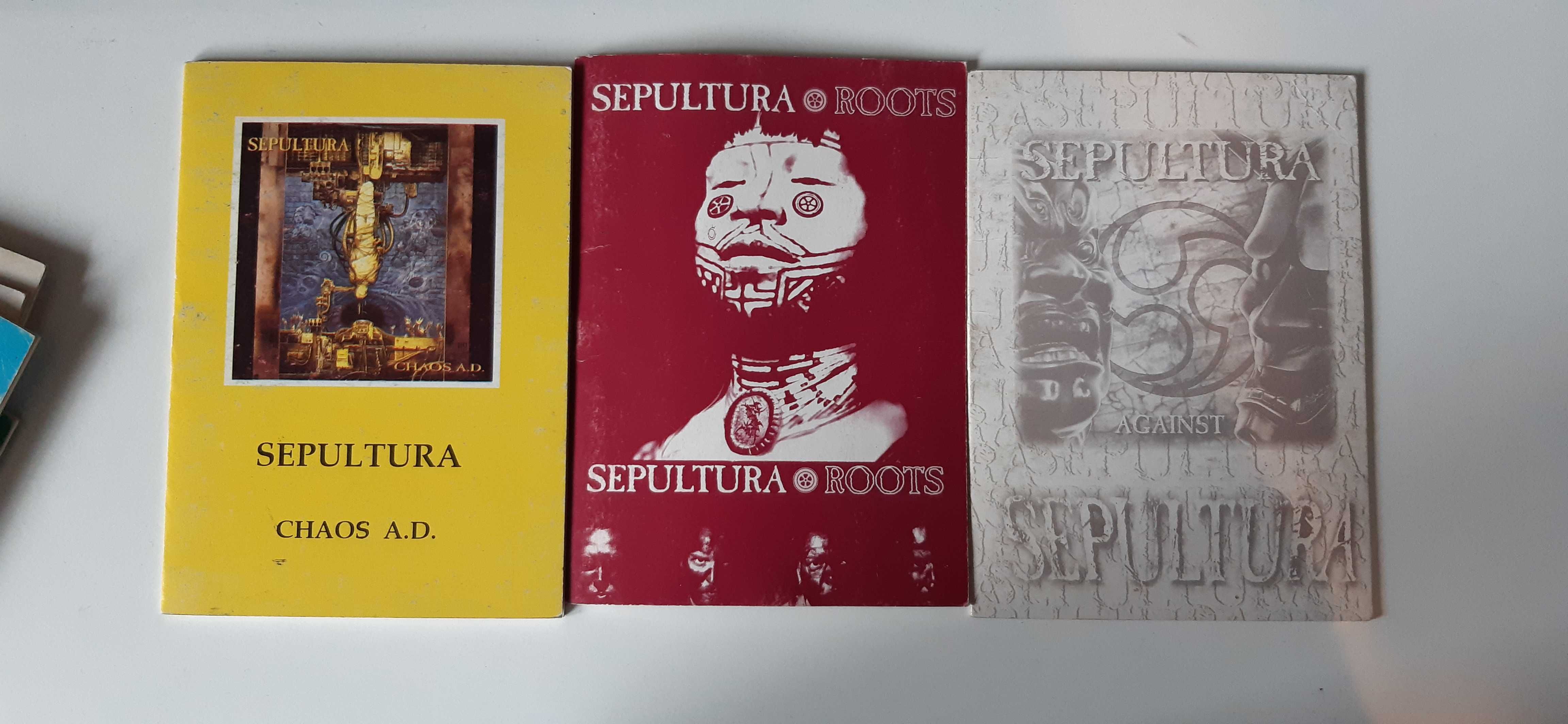 3 książeczki z tekstami zespołu sepultura dla kolekcjonerów