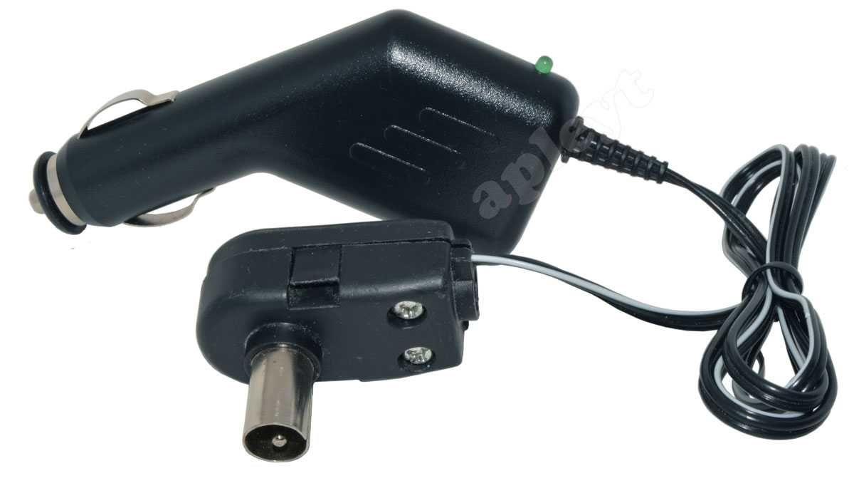 Zasilacz antenowy samochodowy wtyk gniazda zapalniczki 12/24V Ap