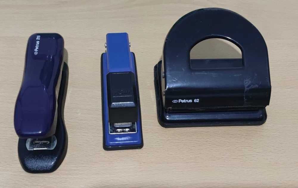 2 Agrafadores + 1 Furador de 2 furos