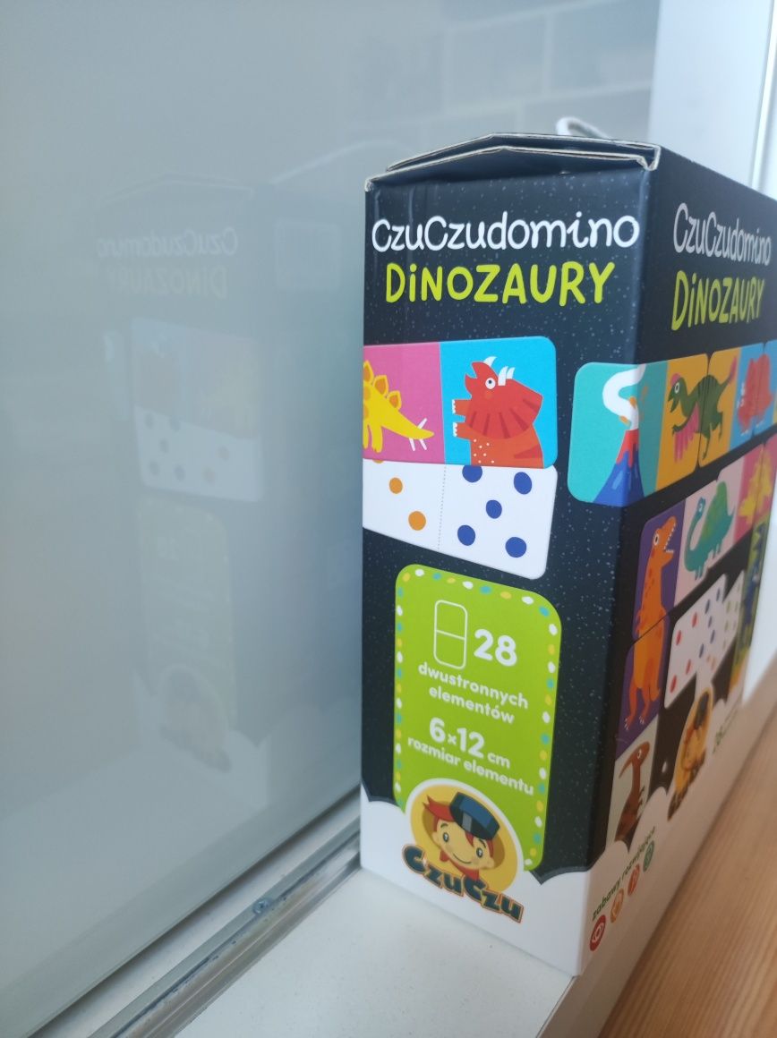 Czuczu NOWE domino dinozaury puzzle układanka czu czu gra edukacyjna