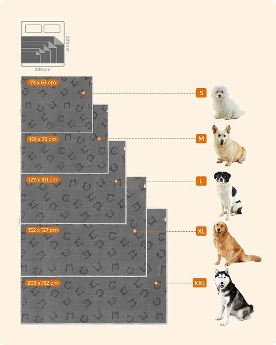 Wodoodporny koc dla zwierząt domowych, 73 x 63 cm