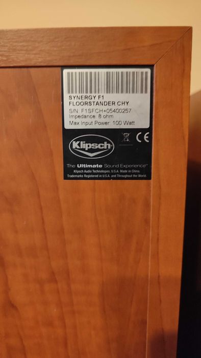 Kolumny Klipsch Synergy F1 - wiśnia.