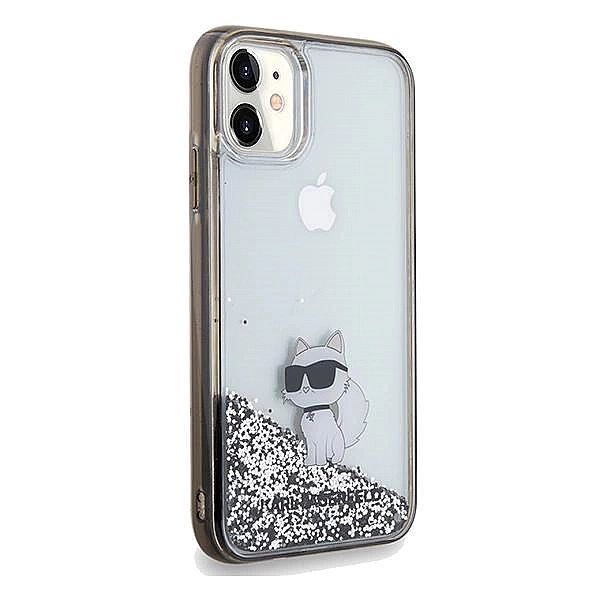 Etui Karl Lagerfeld Liquid Glitter Choupette na iPhone 11 / Xr - przez