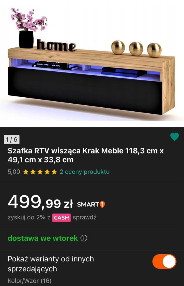 Szafka RTV wiszaca