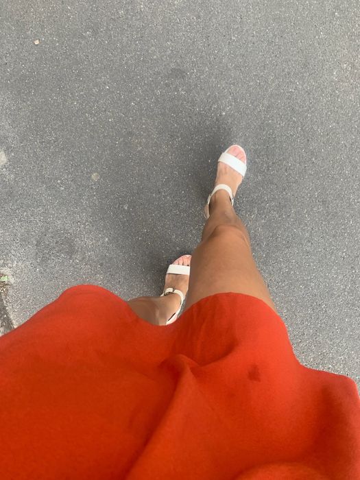 Платье ажурное H&M теракотовое S/M