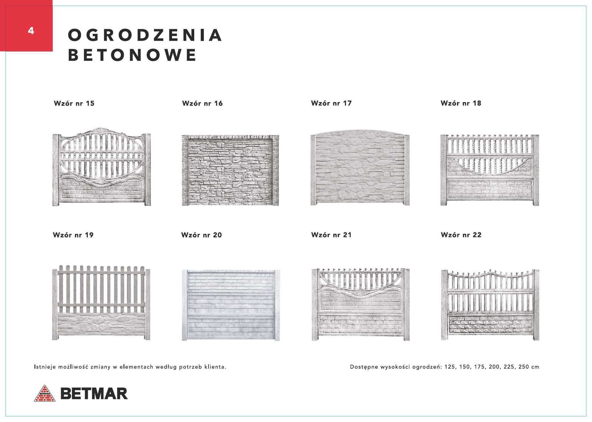 Ogrodzenie betonowe H 150 PRODUCENT ogrodzenia betonowe