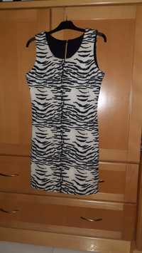 Vestido preto e beje ( Zebra )  Novo