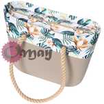 organizer OBAG STANDARD +OPASKA storczyki biszkopt 2 kieszenie OMAY