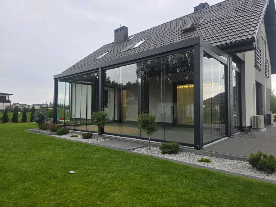 Zadaszenia i zabudowy tarasów, wiaty aluminiowe, szklany ogród  | WR