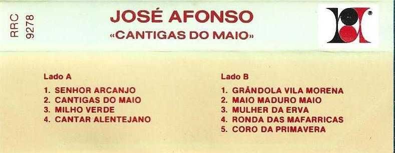 José Afonso	- - - - -		Cantigas do Maio	- - - - -	K7