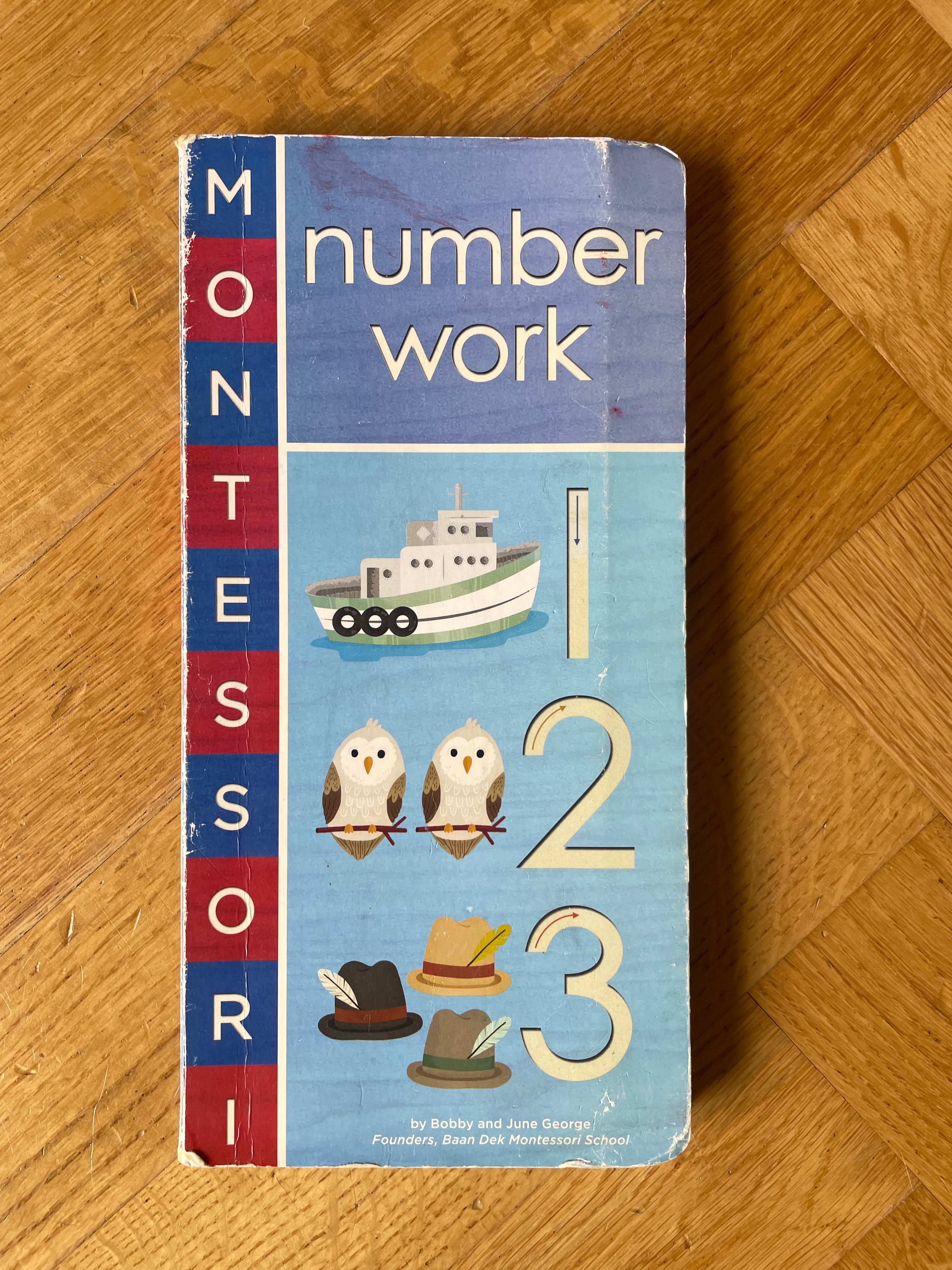 Montessori szorstkie cyfry English książka book sandpaper numbers