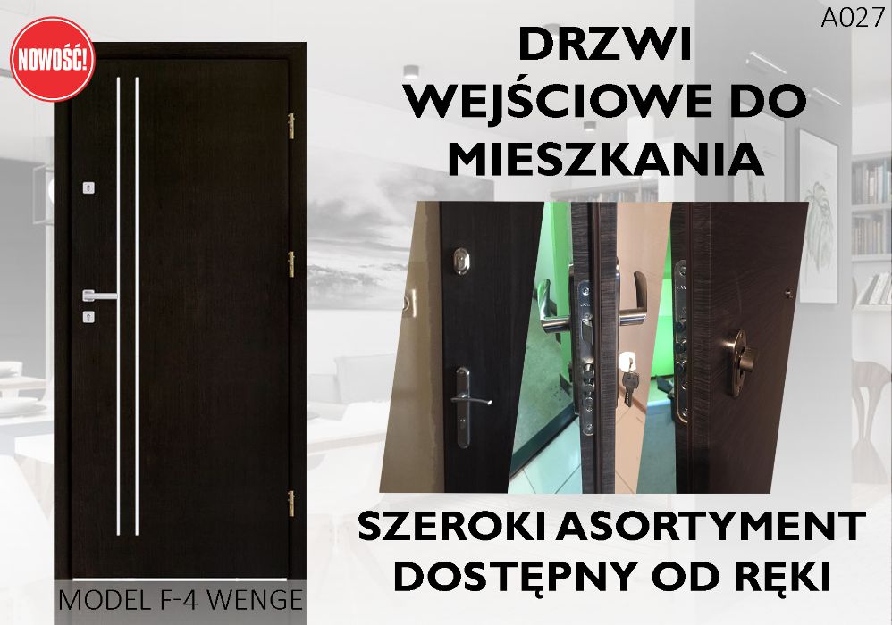 Drzwi WEJŚCIOWE -zewnętrzne do mieszkania w bloku z MONTAŻEM-wyciszone