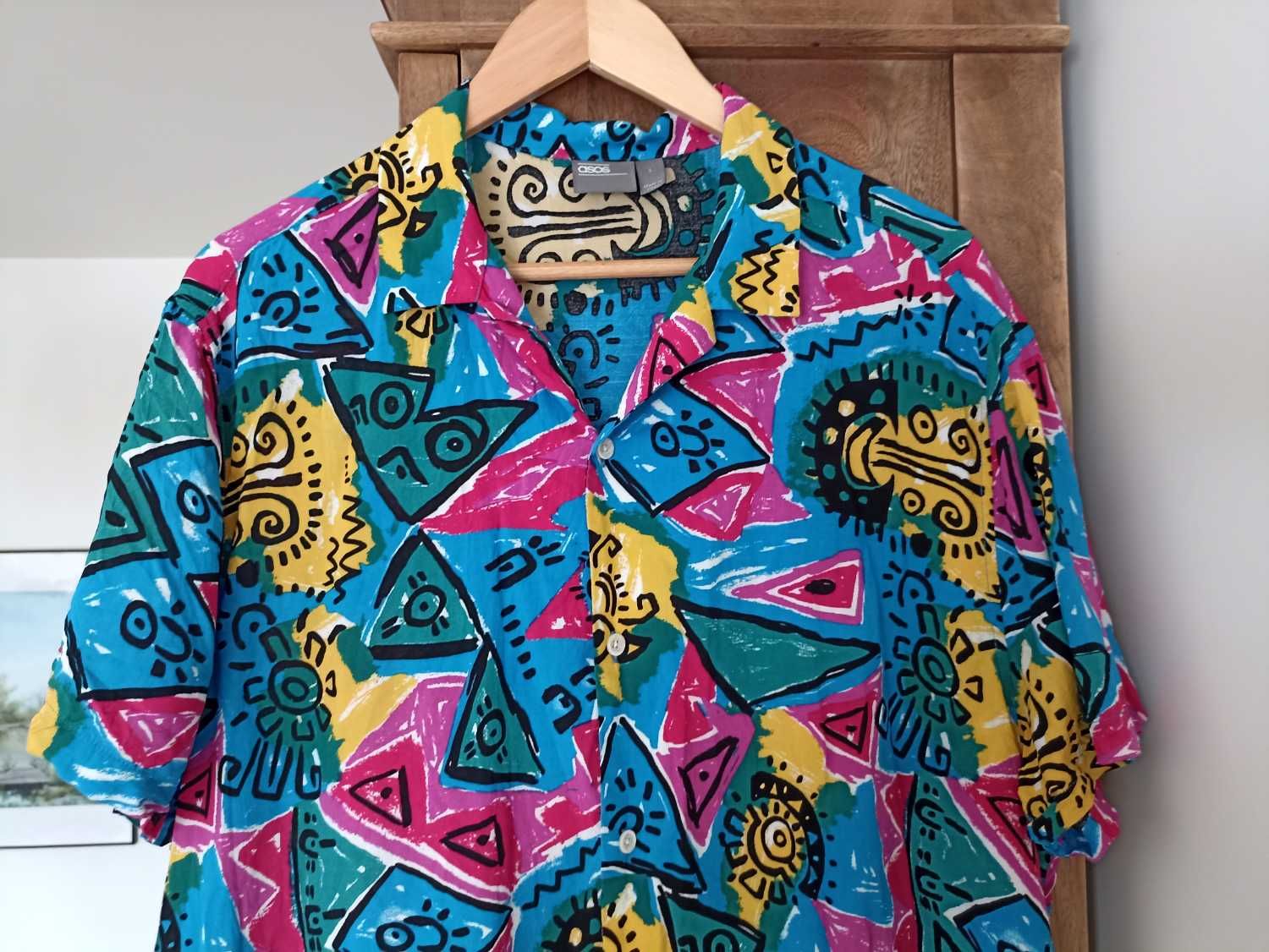 Wzorzysta koszula asos print geometric aztec