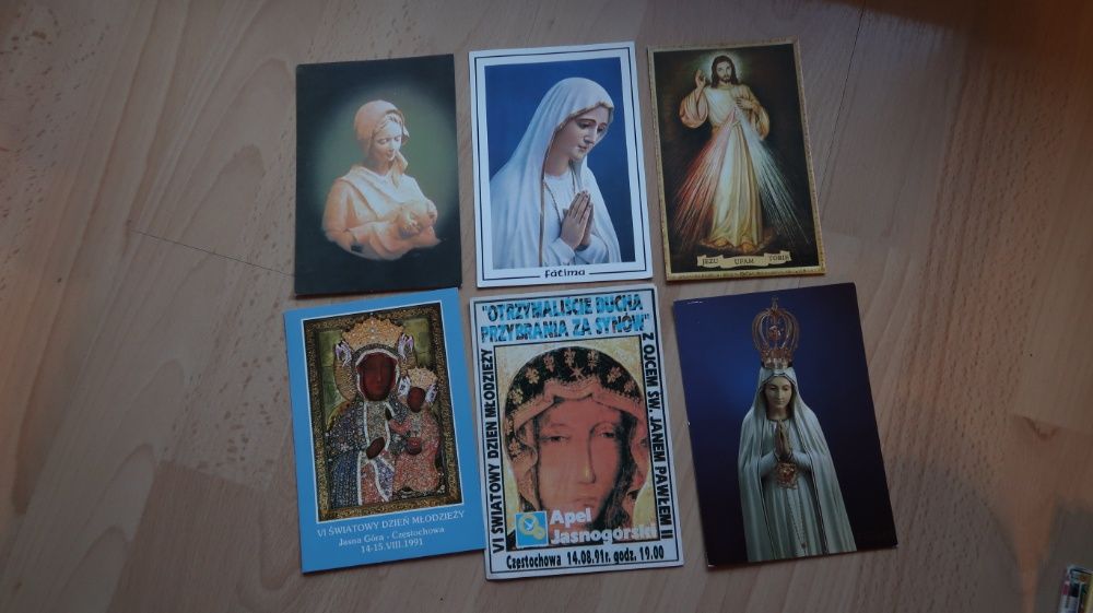 12 starych kartek Religia Jezus Maria JP2 Papież