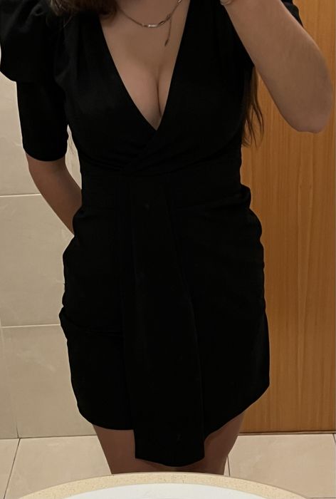 vestido curto preto da morgan